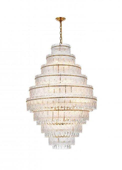 Elegant Lighting Emilia 36 inch Chandelier in Chrome in Chrome and Clear Finish Model: 1780D36C