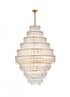 Elegant Lighting Emilia 36 inch Chandelier in Chrome in Chrome and Clear Finish Model: 1780D36C