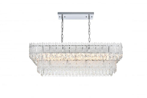 Elegant Lighting Emilia 37 inch Chandelier in Chrome in Chrome and Clear Finish Model: 1780G37C