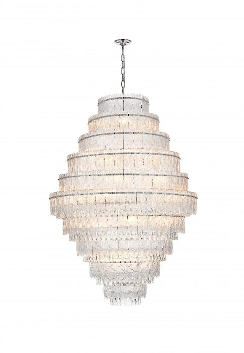 Elegant Lighting Emilia 42 inch Chandelier in Chrome in Chrome and Clear Finish Model: 1780D42C