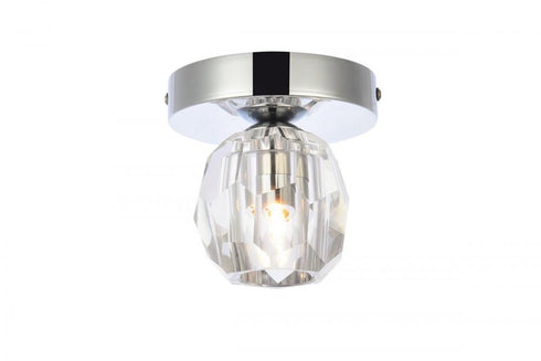 Elegant Lighting Eren 1 light black flush mount Model: 3505F5BK
