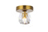 Elegant Lighting Eren 1 light black flush mount Model: 3505F5BK