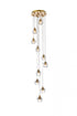 Elegant Lighting Eren 10 lights black pendant Model: 3505G11BK