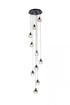 Elegant Lighting Eren 10 lights black pendant Model: 3505G11BK