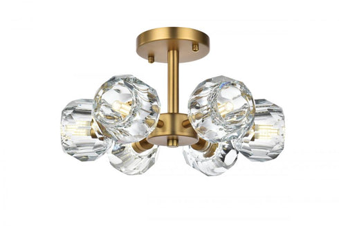 Elegant Lighting Eren 14 Inch Flush Mount in Black Model: 3505F14BK