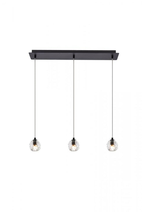 Elegant Lighting Eren 3 lights in Black pendant Model: 3505D28BK