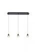 Elegant Lighting Eren 3 lights in Black pendant Model: 3505D28BK