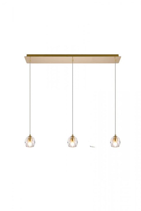 Elegant Lighting Eren 3 lights in Black pendant Model: 3505D28BK