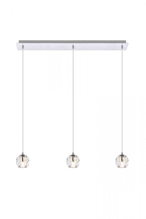Elegant Lighting Eren 3 lights in Black pendant Model: 3505D28BK