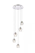 Elegant Lighting Eren 5 lights in Black pendant Model: 3505G12BK