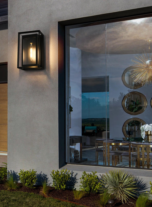 Elegant Lighting Etting 1 Light Wall sconce W10 Inch E7 Inch H16 Inch L1 in Black (1Box) Model: OD355W16BK