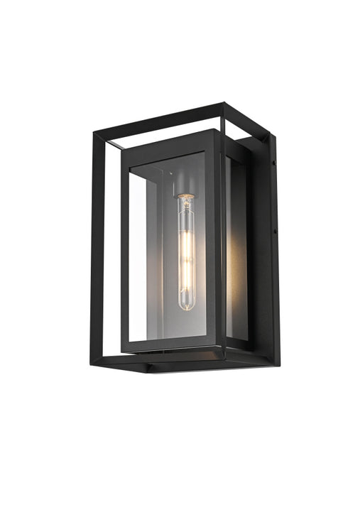 Elegant Lighting Etting 1 Light Wall sconce W10 Inch E7 Inch H16 Inch L1 in Black (1Box) Model: OD355W16BK