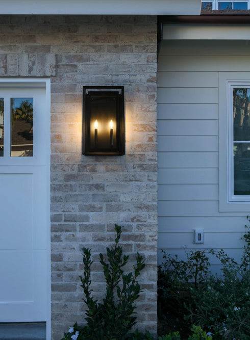 Elegant Lighting Etting 2 Light Wall sconce W12 Inch E9 Inch H19.5 Inch L2 in Black Model: OD355W20BK