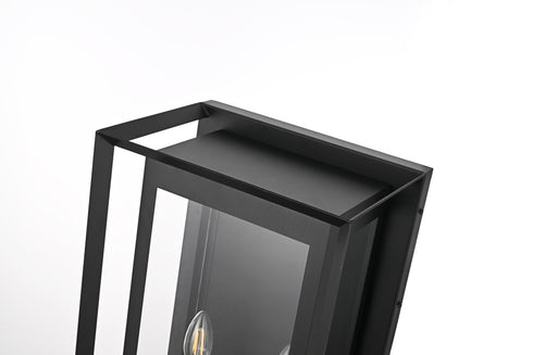 Elegant Lighting Etting 2 Light Wall sconce W12 Inch E9 Inch H19.5 Inch L2 in Black Model: OD355W20BK