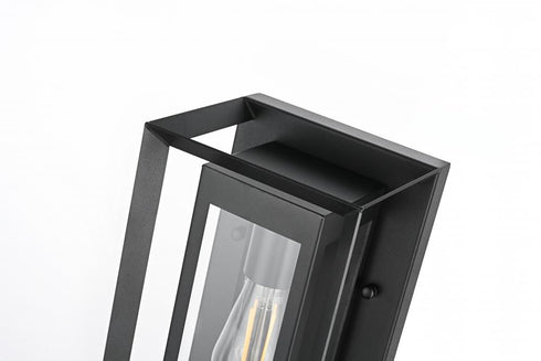 Elegant Lighting Etting 7 inch Outdoor Pendant in Black Model: OD355W12BK