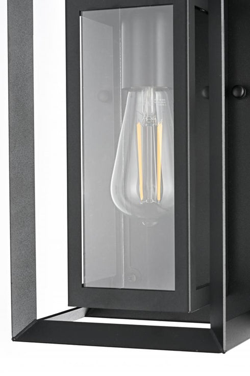 Elegant Lighting Etting 7 inch Outdoor Pendant in Black Model: OD355W12BK