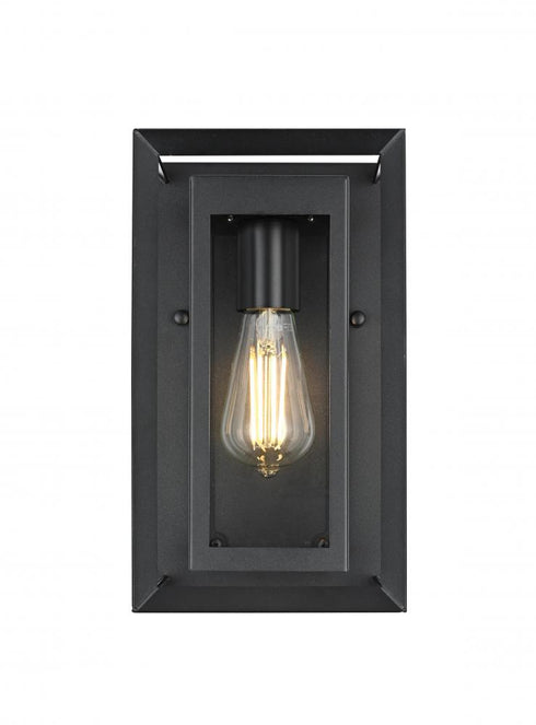 Elegant Lighting Etting 7 inch Outdoor Pendant in Black Model: OD355W12BK