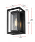 Elegant Lighting Etting 7 inch Outdoor Pendant in Black Model: OD355W12BK