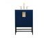 Elegant Lighting Eugene 24 Inch Single Bathroom Vanity in Blue Model: VF48824MBL