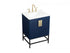Elegant Lighting Eugene 24 Inch Single Bathroom Vanity in Blue Model: VF48824MBL
