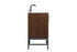 Elegant Lighting Eugene 30 Inch Single Bathroom Vanity in Walnut with Backsplash Model: VF48830MWT-BS
