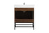Elegant Lighting Eugene 30 Inch Single Bathroom Vanity in Walnut with Backsplash Model: VF48830MWT-BS