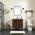 Elegant Lighting Eugene 32 Inch Single Bathroom Vanity in Walnut with Backsplash Model: VF48832MWT-BS