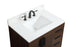 Elegant Lighting Eugene 32 Inch Single Bathroom Vanity in Walnut with Backsplash Model: VF48832MWT-BS