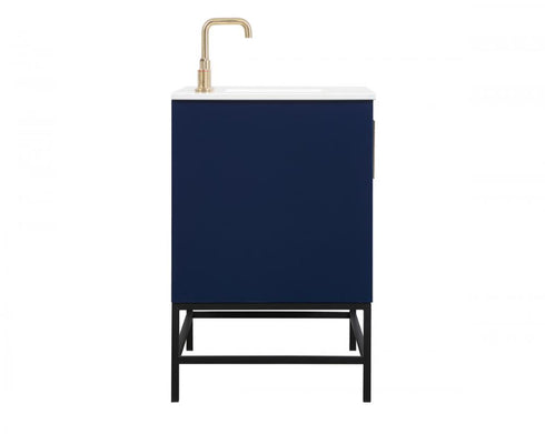 Elegant Lighting Eugene 36 Inch Single Bathroom Vanity in Blue Model: VF48836MBL
