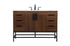 Elegant Lighting Eugene 48 Inch Single Bathroom Vanity in Walnut Model: VF488W48MWT
