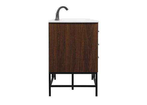 Elegant Lighting Eugene 48 Inch Single Bathroom Vanity in Walnut Model: VF488W48MWT