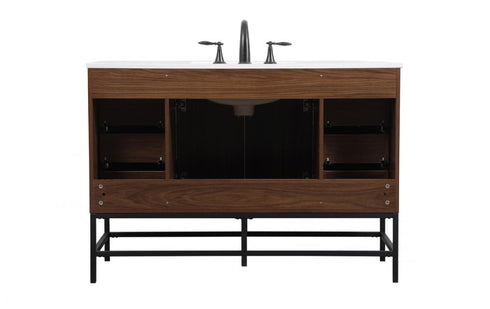 Elegant Lighting Eugene 48 Inch Single Bathroom Vanity in Walnut Model: VF488W48MWT
