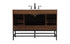 Elegant Lighting Eugene 48 Inch Single Bathroom Vanity in Walnut Model: VF488W48MWT