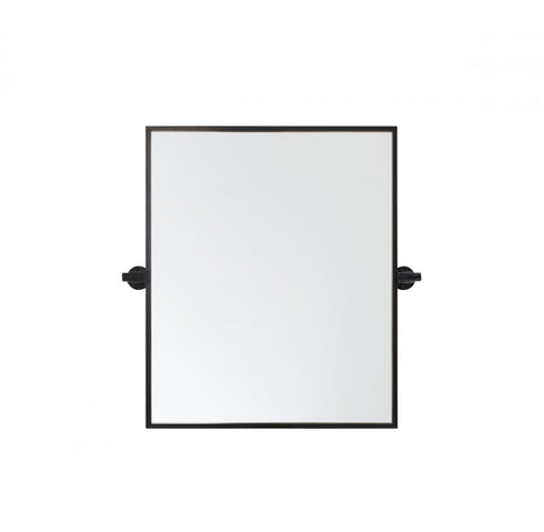 Elegant Lighting Everly Oval Pivot Mirror 21x32 Inch in Black Model: MR6C2132BLK