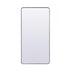 Elegant Lighting Evermore Soft Corner Metal Rectangle Full Length Mirror 30x60 Inch in Silver Model: MR80FL3060S