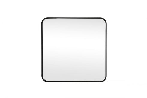 Elegant Lighting Evermore Soft Corner Metal Rectangle Full Length Mirror 30x60 Inch in Silver Model: MR80FL3060S