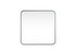Elegant Lighting Evermore Soft Corner Metal Rectangle Full Length Mirror 30x60 Inch in Silver Model: MR80FL3060S