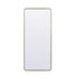 Elegant Lighting Evermore Soft Corner Metal Rectangle Full Length Mirror 30x60 Inch in Silver Model: MR80FL3060S
