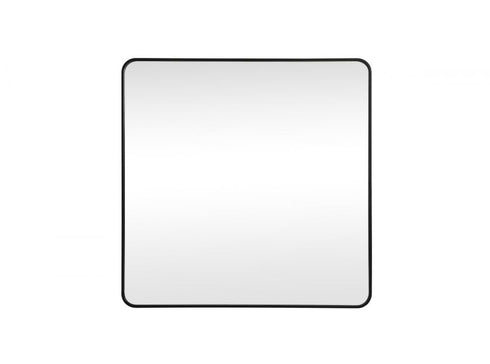 Elegant Lighting Evermore Soft Corner Metal Rectangle Full Length Mirror 30x60 Inch in Silver Model: MR80FL3060S
