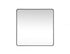 Elegant Lighting Evermore Soft Corner Metal Rectangle Full Length Mirror 30x60 Inch in Silver Model: MR80FL3060S