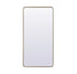 Elegant Lighting Evermore Soft Corner Metal Rectangle Full Length Mirror 30x60 Inch in Silver Model: MR80FL3060S