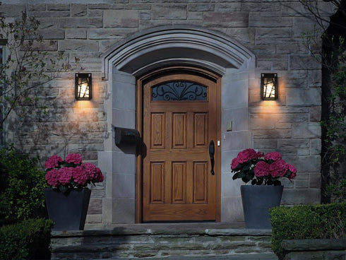Elegant Lighting Eyre 7 inch Outdoor Pendant in Black Model: OD356W12BK