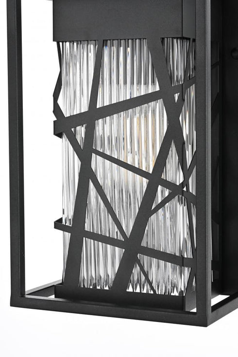 Elegant Lighting Eyre 7 inch Outdoor Pendant in Black Model: OD356W12BK