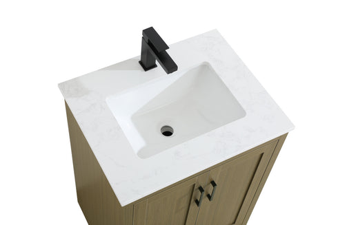 Elegant Lighting Finnley Vanity Cabinet 2Dr W24 Inch xD19 Inch xH34 Inch in Chestnut Brown Model: VF25124MCB