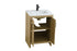 Elegant Lighting Finnley Vanity Cabinet 2Dr W24 Inch xD19 Inch xH34 Inch in Honey Brown Model: VF25124MHB