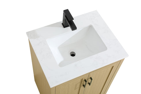 Elegant Lighting Finnley Vanity Cabinet 2Dr W24 Inch xD19 Inch xH34 Inch in Honey Brown Model: VF25124MHB