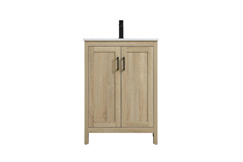 Elegant Lighting Finnley Vanity Cabinet 2Dr W24 Inch xD19 Inch xH34 Inch MW in Mango Wood Finish Model: VF25124MW