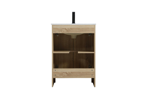 Elegant Lighting Finnley Vanity Cabinet 2Dr W24 Inch xD19 Inch xH34 Inch MW in Mango Wood Finish Model: VF25124MW