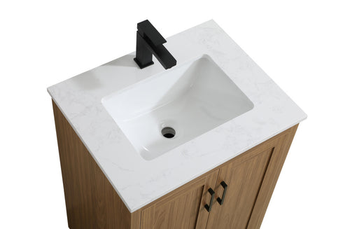 Elegant Lighting Finnley Vanity Cabinet 2Dr W24 Inch xD19 Inch xH34 Inch WB in Walnut Brown Finish Model: VF25124WB