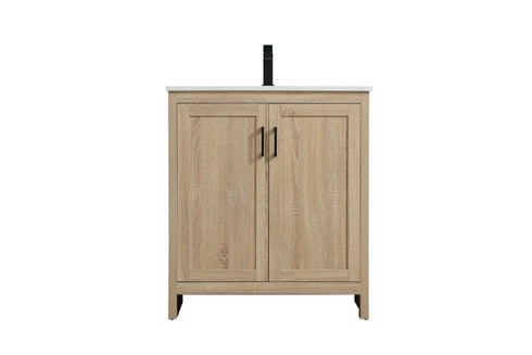 Elegant Lighting Finnley Vanity Cabinet 2Dr W30 Inch x D19 Inch x H34 Inch MW in Mango Wood Finish Model: VF25130MW